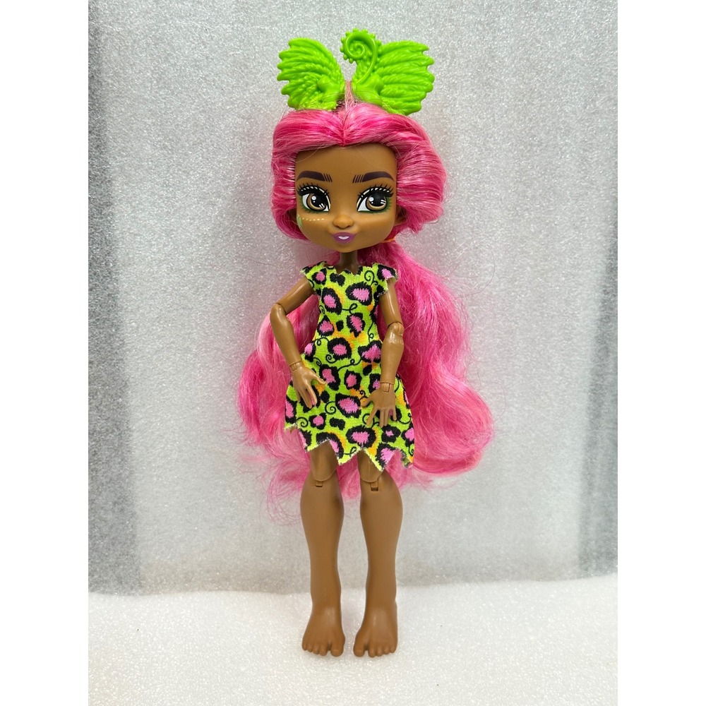 Cave Club Fernissa Doll Pink Hair Leopard Print‎ Dress Toy 2019 Mattel